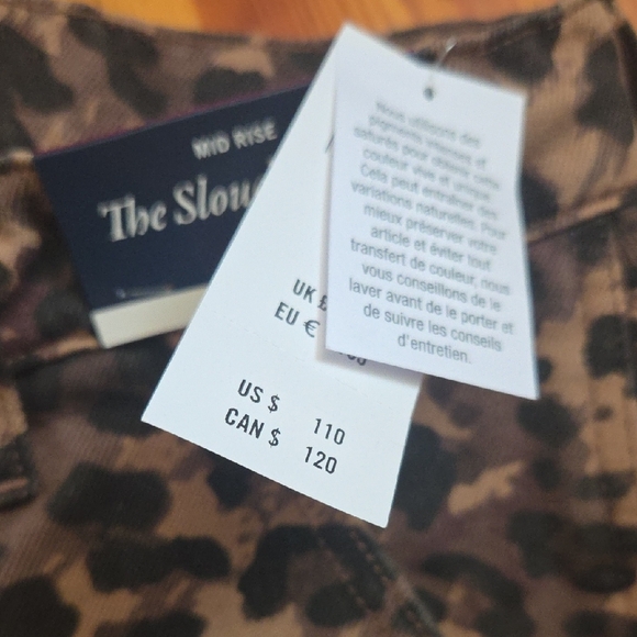 NWT Abercrombie & Fitch Brown Leopard Print Slouchy Jeans - Picture 3 of 6